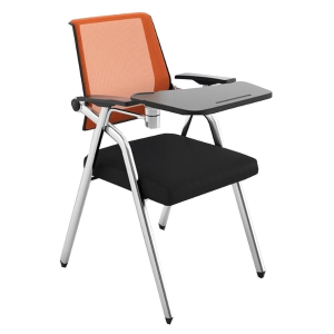 Ghế đào tạo lưng lưới màu cam ngồi đen