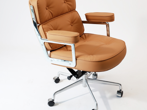 Ghế làm việc chân xoay nệm da cao cấp brown: NTG04