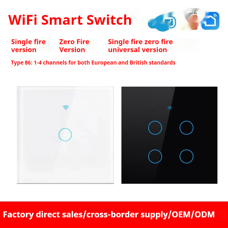 Công Tắc Cảm Ứng Thông Minh WiFi RF433 – Điều Khiển Giọng Nói, Không Cần Dây Nguội