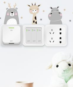 Sticker Trang Trí Công Tắc Phòng Bé – Decal Dán Tường Hoạt Hình Dễ Thương Che Ổ Điện