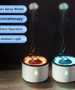 New Creative Ultrasonic Essential Oil Humidifier Volcano Aromatherapy Machine Spray Jellyfish Air Flame Humidifier Diffuser
